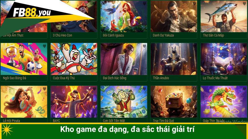 Kho game đa dạng, đa sắc thái giải trí