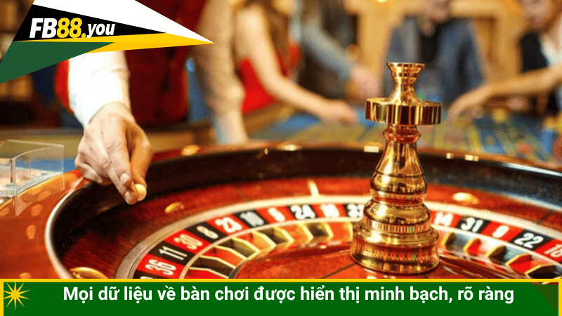 Mọi dữ liệu về bàn chơi được hiển thị minh bạch, rõ ràng