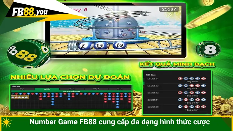 Number Game FB88 cung cấp đa dạng hình thức cược