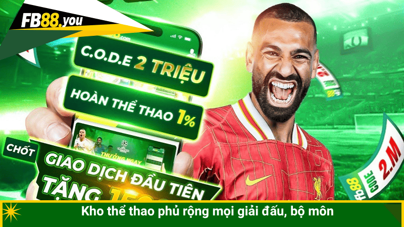 Kho thể thao phủ rộng mọi giải đấu, bộ môn